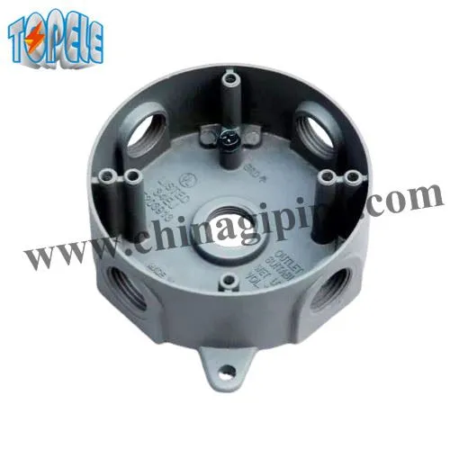 Rund väderbeständig utloppslåda